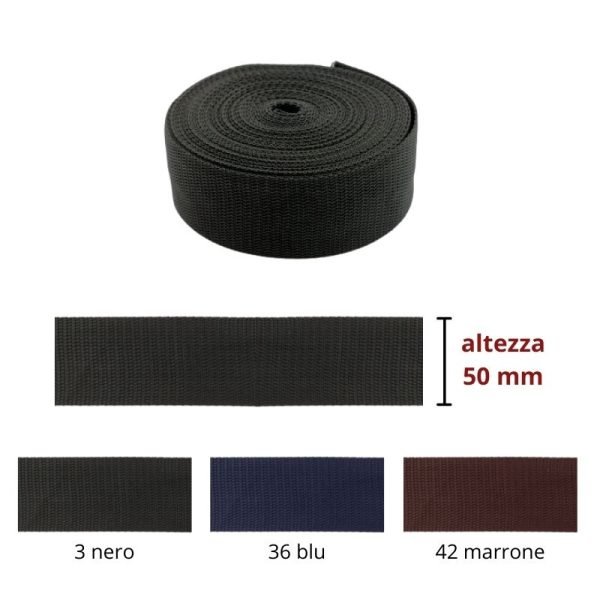 Nastro per zaino h cm 5 articolo 1357/3/50 metri 10