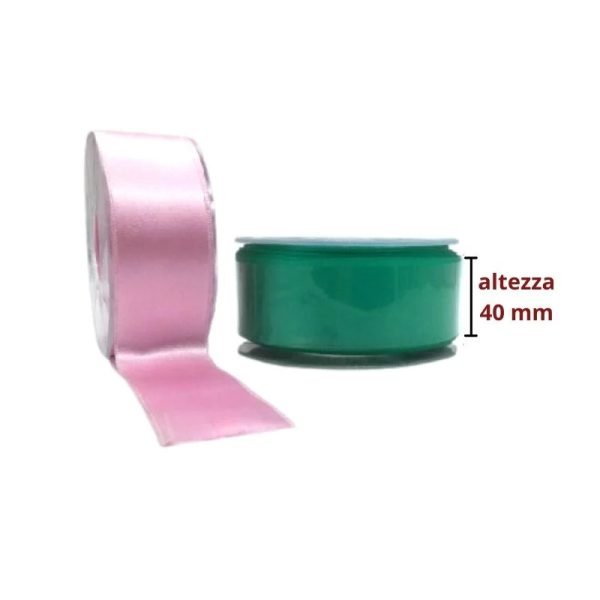 Nastro raso h mm  40 da 25 mt articolo A1040 metri 25