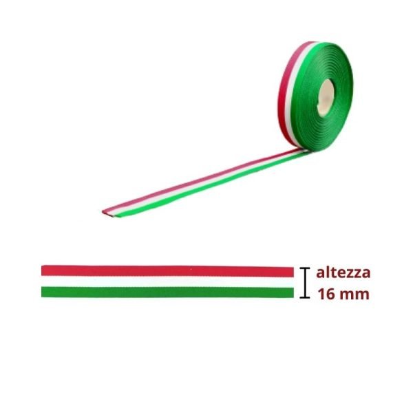 Nastro tricolore h cm 1,6 articolo 581 metri 20
