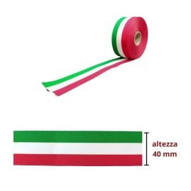 Nastro tricolore in gro poliestere h cm 4 articolo 585
metri 20