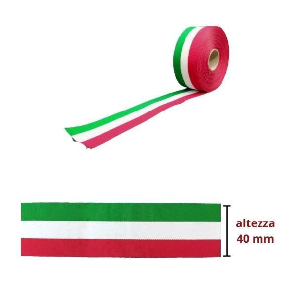 Nastro tricolore h cm 4 articolo 585
metri 20