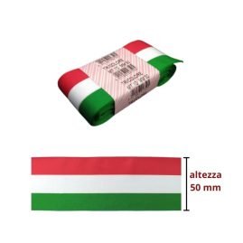 Nastro tricolore poliestere 100%  h mm  50 da 10 MT articolo 27/12 metri 10