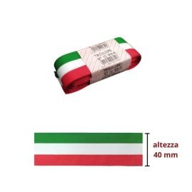 Nastro tricolore poliestere 100% h mm  40 da 10 MT articolo 27/40 metri 10