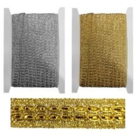 Passamaneria agremano lamè h mm 17 articolo 4153/2 metri 20