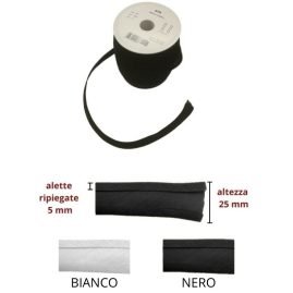 Sbieco cotone articolo h mm 25/5/5 Topp metri 100