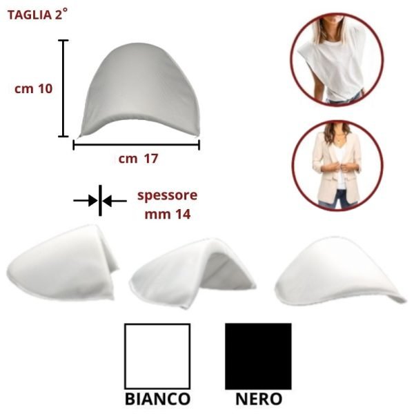 Spalline giro sella foderate taglia 2° articolo 5 paia 12