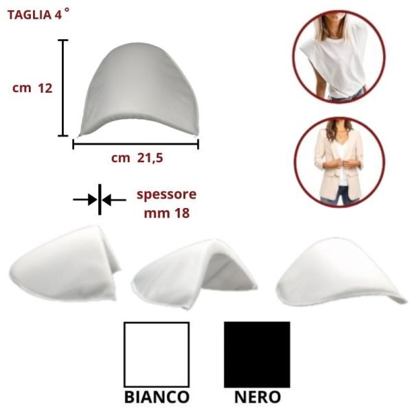 Spalline giro sella foderate taglia 4° articolo 5 paia 12