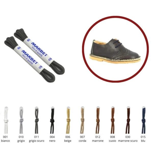 Lacci tondi cm 60 cotone 100% articolo Tondo 60 paia 12