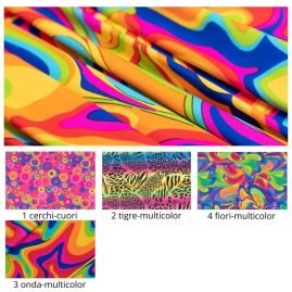 Tessuto in licra stampato h cm 150 articolo Circus