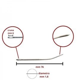 Aghi mano sacco con punta curva  articolo 2006/5 pezzi 5