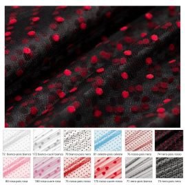 Tulle floccato pois h cm 150 articolo Ravello
