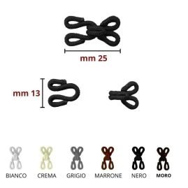 Uncinelli rivestiti lunghezza mm 25 articolo FF505/1/12 coppie 12