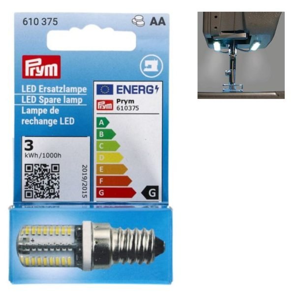 Lampadina Led di ricambio (a vite) per macchina da cucire articolo 610375 Prym