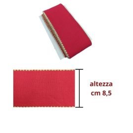 Bordo tela aida cotone lamè h cm 8,5 articolo Ida/85 metri 10