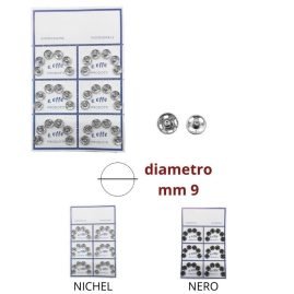 Bottone automatico ottone N° 0 ø mm 9 coppie 36