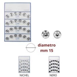Bottone automatico ottone N°6 ø mm 15 coppie 24