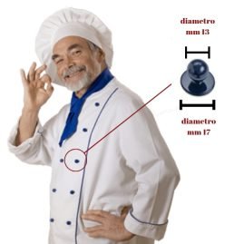 Bottone cuoco in plastica pezzi 10