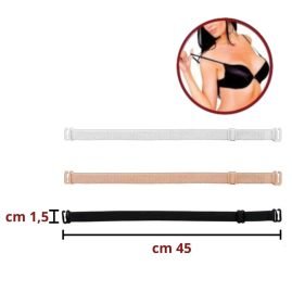Bretelle di ricambio in raso h cm 1,5 articolo S025