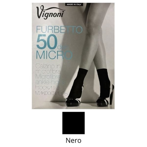 Calzino donna microfibra 50 den articolo Furbetto 50 Vignoni
paia 10