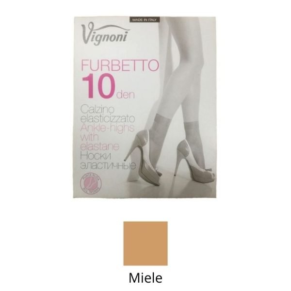 Calzino donna setificata articolo Furbetto 10 den paia 20
