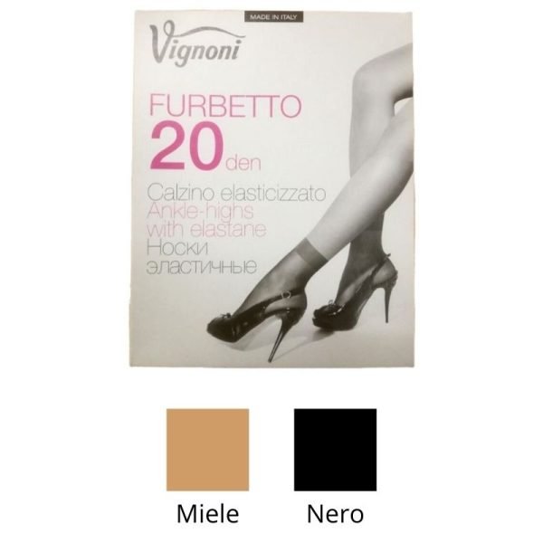Calzino donna setificato articolo Furbetto 20 den paia 20