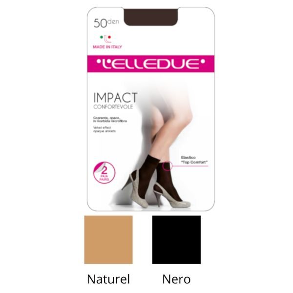 Calzino impact 50 microfibra 50 den Elledue paia 24