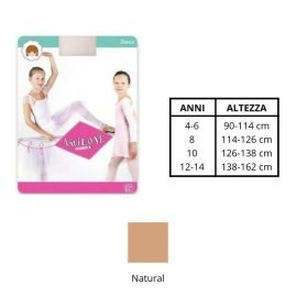 Collant bimba setificato 40 den per danza articolo Dance 40 paia 6