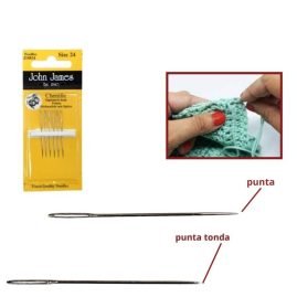 Aghi mano lana e punto croce articolo JJ198 John James pezzi 6