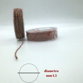 Cordone cotone e lurex ø mm 1,5 articolo 3001 metri 50