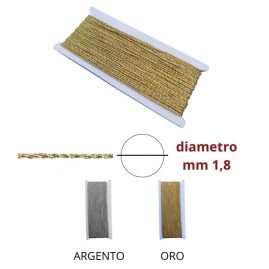 Cordone lurex ø mm 1,8  articolo 410/2 metri 20