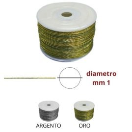 Laccetto lurex ø mm 1 articolo A8030 metri 100