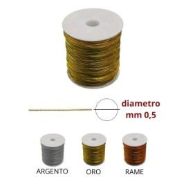 Laccetto lurex ø mm 0,5
articolo A8031 metri 100