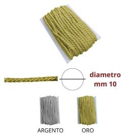 Cordone lurex ø mm 10 articolo 420/10 metri 20