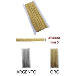 Elastico piattina lurex h mm 5 articolo 108 metri 20