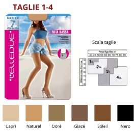 Estivo 7 den vita bassa collant setificato Elledue paia 6