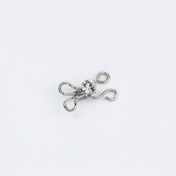 Ganci metallo uncinelli stras lunghezza mm 10 articolo FF565/6
pezzi 6