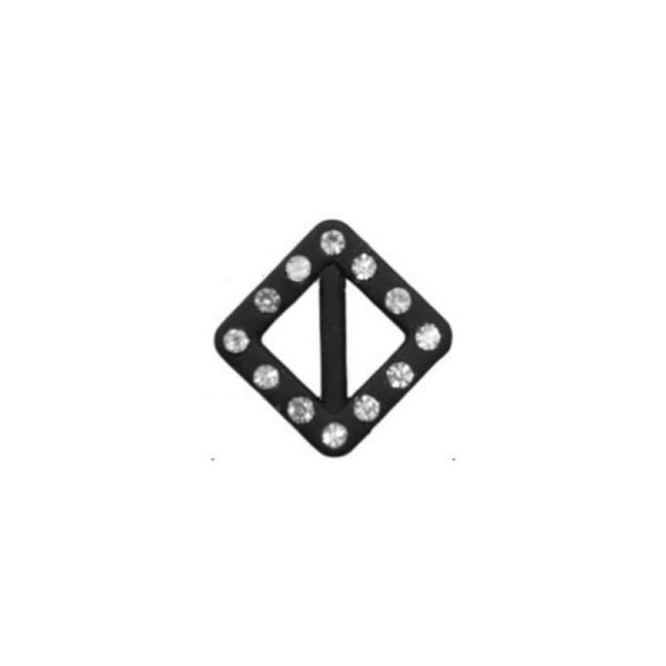 Fibbia plastica con strass h cm 1,5 articolo 6/475/3 pezzi 10