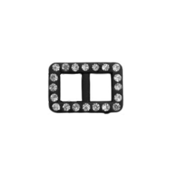 Fibbia plastica con strass h cm 0,8 articolo 6/475/2 pezzi 10