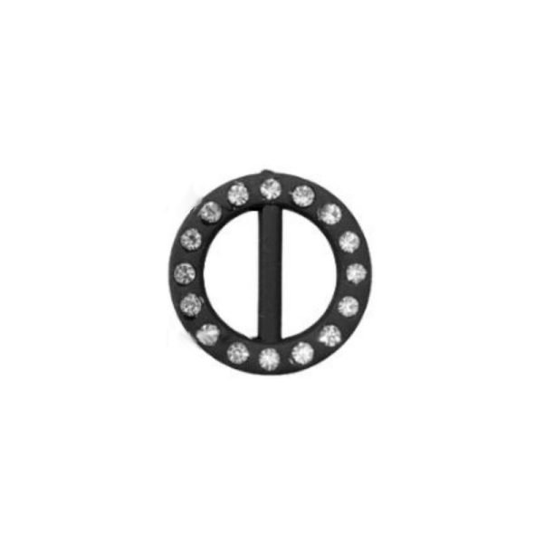 Fibbia plastica con strass h cm 1,4 articolo 6/475/1 pezzi 10