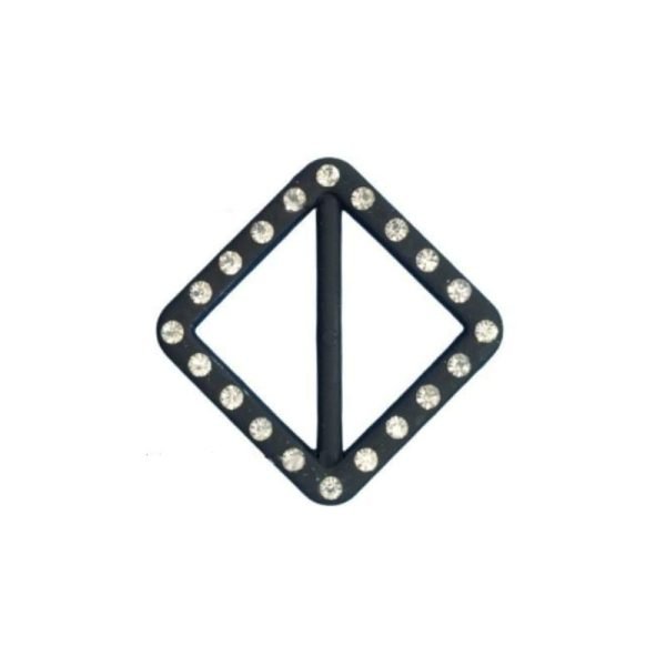 Fibbia plastica con strass h cm 3,5 articolo 6/476/3 pezzi 10