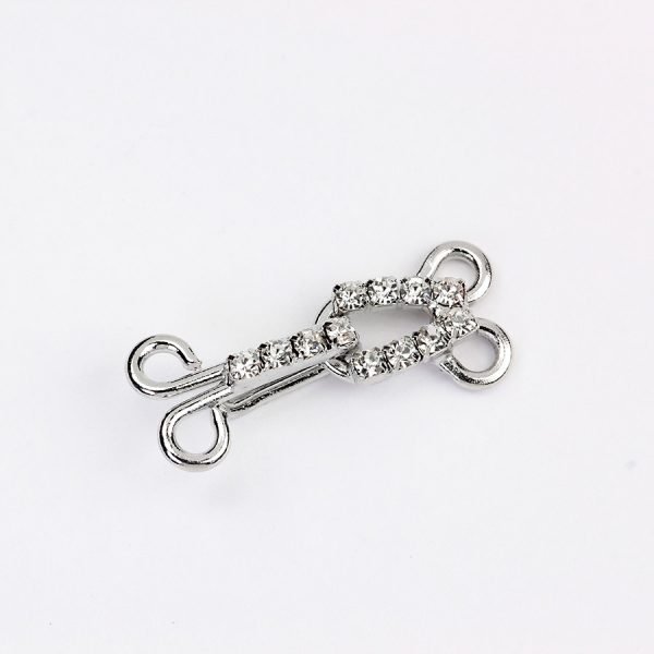 Ganci metallo gonna uncinelli stras lunghezza mm 20 articolo FF566/3
pezzi 3