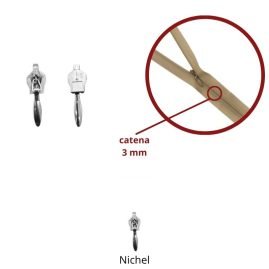 Cursore per zip catena 3 mm invisibile