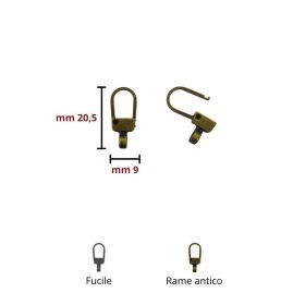 Gancio per tiralampo mm 20,5 articolo FF310 pezzi 6