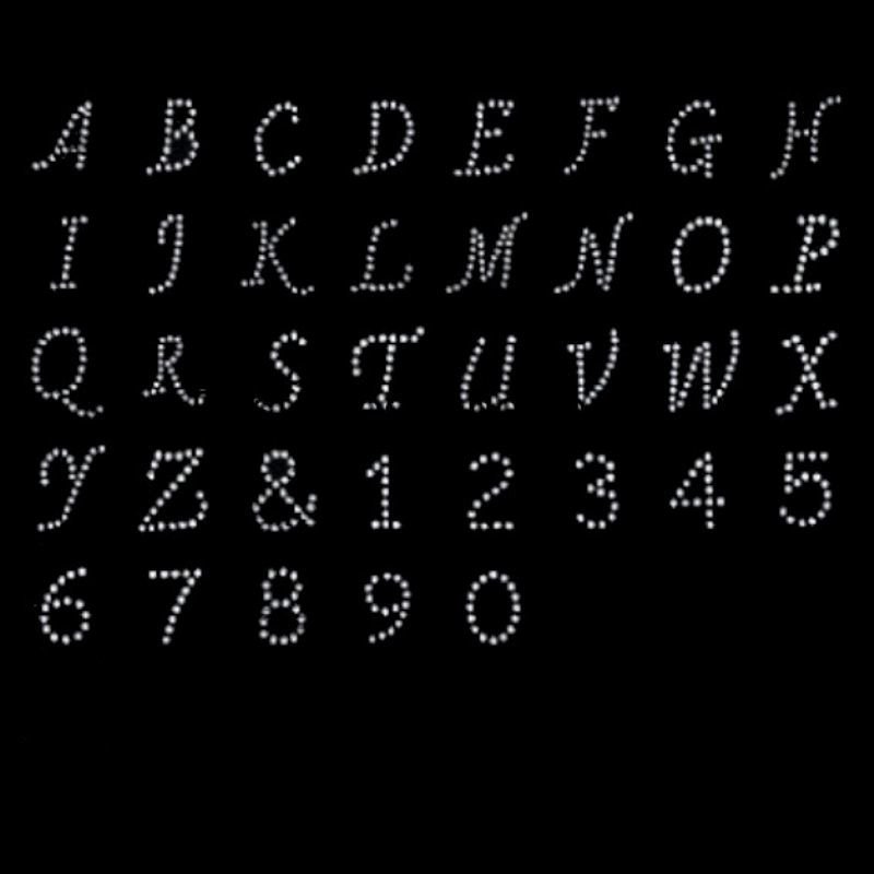 Applicazione lettere in stass termoadesiva articolo SMP pezzi 4