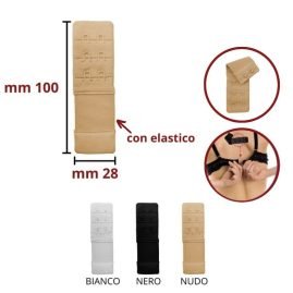 Prolunga reggiseno con elastico a 2 ganci h mm 28 articolo PR28 MAS