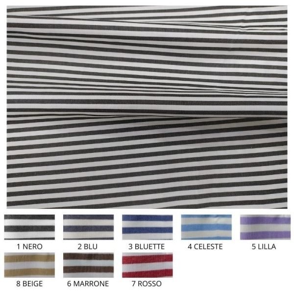 Tessuto policotone tinto in filo a righe h cm 150 articolo 16027