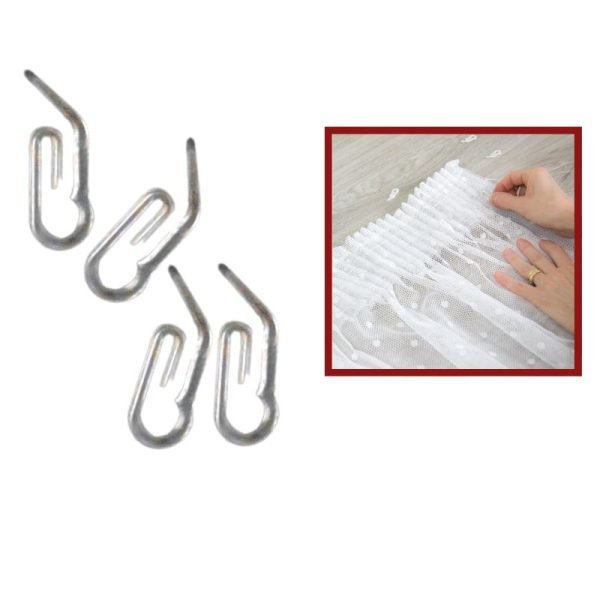 Ganci per tenda a proboscide trasparente lunghezza cm 2 articolo ARG688C pezzi 1000