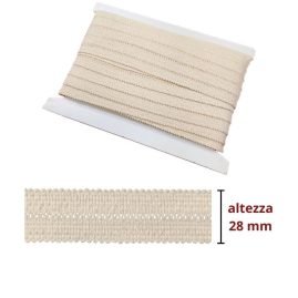 Nastro pieghevole cotone h mm 28 articolo 624/CO metri 20