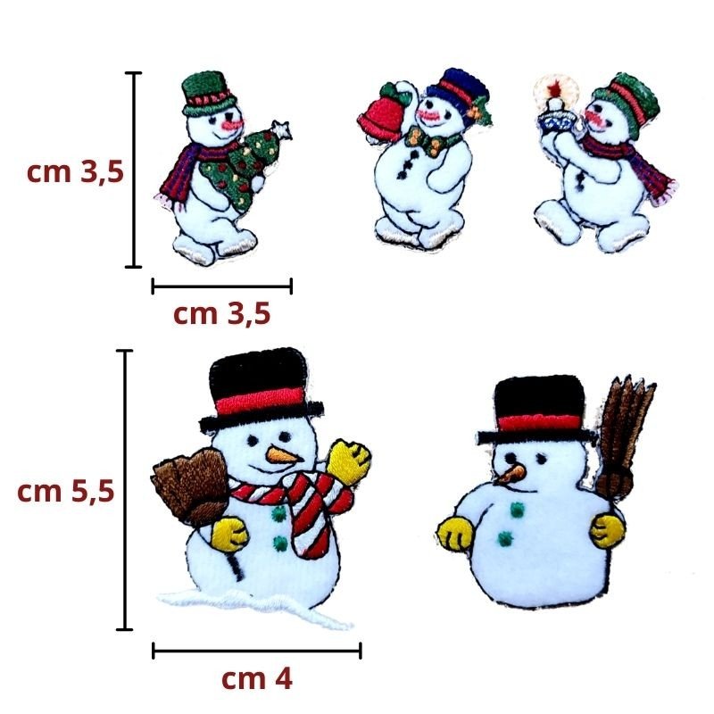 Applicazione termoadesiva tessuto natalizie articolo AP10467 pezzi 5 - immagine 2