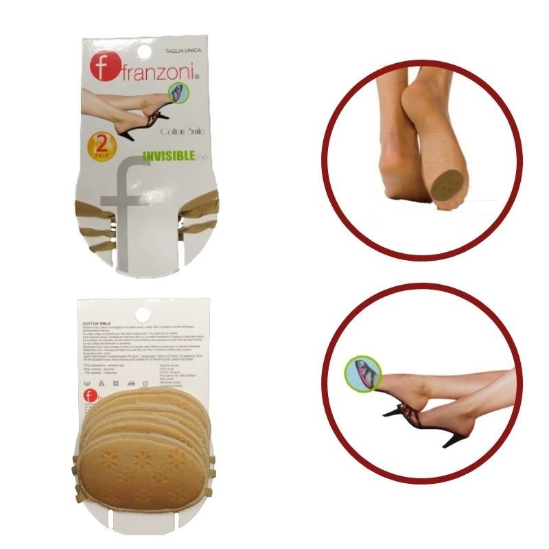 Sottopiede cuscinetto invisibile articolo Cotton Smile paia 12